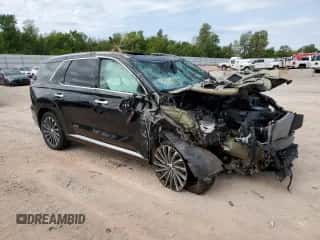 2023 Hyundai Palisade Calligraphy с VIN KM8R7DGE7PU545624, выставлен на аукционе Copart как лот 67862264 с пробегом Не указан миль и Списание • Salvage title. История ставок и продаж доступна на DreamBid. Изображение 4.