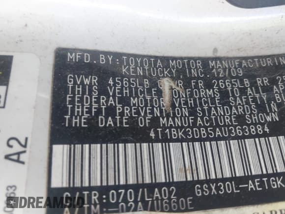 ✅ 2010 Toyota Avalon XLS • VIN: 4T1BK3DB5AU363884 • Lot: 43682934. Wystawiony na IAAI z przebiegiem 168 458 mil. Bezpłatny archiwum sprzedaży aukcyjnych z USA i szczegółowy raport historii pojazdu na DreamBid. Zdjęcie 9.