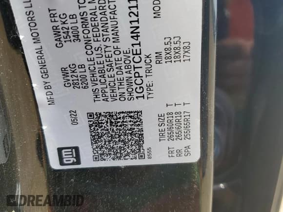 ✅ 2022 Chevrolet Colorado 4WD LT • VIN: 1GCPTCE14N1211731 • Лот: 69458564. Опубликован ранее на Copart с пробегом 58 386 миль. Бесплатный доступ к архиву аукционных продаж из США и подробный отчёт об истории автомобиля на DreamBid. Изображение 12.