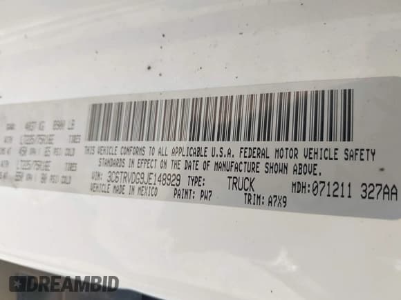 ✅ 2018 Ram ProMaster Cargo • VIN: 3C6TRVDG9JE148929 • Lot: 43599070. Wystawiony na IAAI z przebiegiem 65 876 mil. Bezpłatny archiwum sprzedaży aukcyjnych z USA i szczegółowy raport historii pojazdu na DreamBid. Zdjęcie 9.