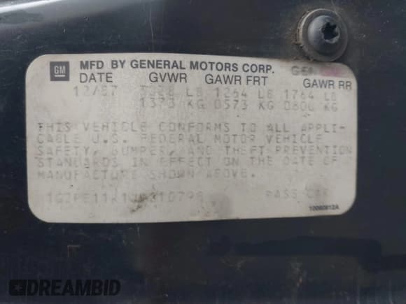 ✅ 1988 Pontiac Fiero • VIN: 1G2PE11R1JP210798 • Lot: 43472064. Wystawiony na IAAI z przebiegiem 136 233 mil. Bezpłatny archiwum sprzedaży aukcyjnych z USA i szczegółowy raport historii pojazdu na DreamBid. Zdjęcie 9.