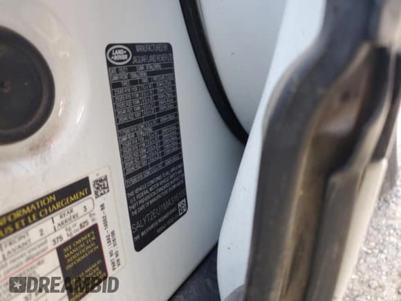 ✅ 2021 Land Rover Range Rover Velar R-Dynamic S • VIN: SALYT2EU1MA316100 • Лот: 62671435. Опубликован ранее на Copart с пробегом 80 608 миль. Бесплатный доступ к архиву аукционных продаж из США и подробный отчёт об истории автомобиля на DreamBid. Изображение 12.