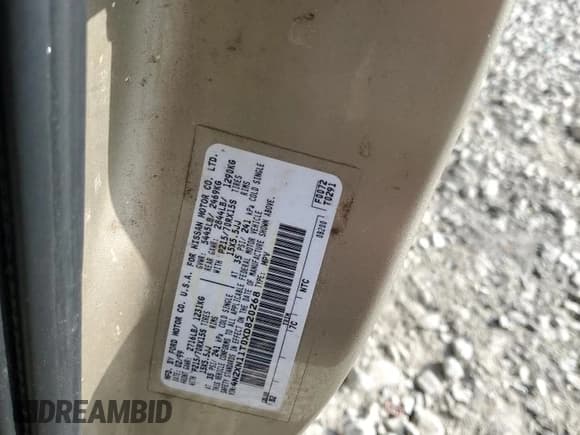 ✅ 1999 Nissan Quest GXE • VIN: 4N2XN11T0XD820268 • Lot: 78193644. Listed on Copart with 82,807 mi. Free auction sales archive from the USA and detailed vehicle history report at DreamBid. Image 15.