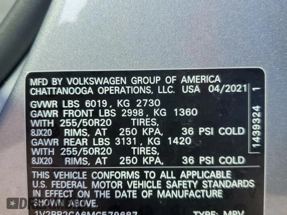 ✅ 2021 Volkswagen Atlas SE • VIN: 1V2RR2CA6MC579687 • Лот: 66037705. Опубликован ранее на Copart с пробегом 51 820 миль. Бесплатный доступ к архиву аукционных продаж из США и подробный отчёт об истории автомобиля на DreamBid. Изображение 14.