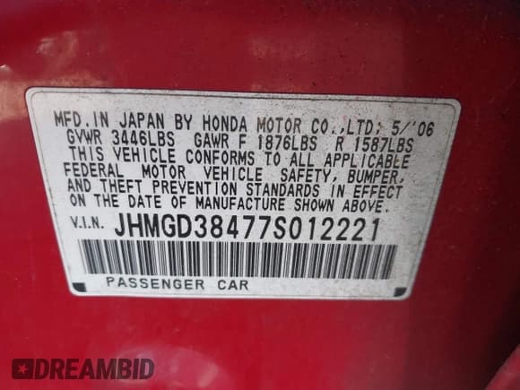 ✅ 2007 Honda Fit • VIN: JHMGD38477S012221 • Lot: 43238826. Wystawiony na IAAI z przebiegiem 124 223 mil. Bezpłatny archiwum sprzedaży aukcyjnych z USA i szczegółowy raport historii pojazdu na DreamBid. Zdjęcie 9.