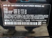 ✅ 2019 BMW 7 Series 740i • VIN: WBA7E2C5XKB217949 • Lot: 69953435. Listed on Copart with Not provided. Free auction sales archive from the USA and detailed vehicle history report at DreamBid. Image 12.