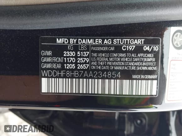✅ 2010 Mercedes-Benz E 350 Luxury • VIN: WDDHF8HB7AA234854 • Lot: 42451283. Listed on IAAI with 28,613 mi. Free auction sales archive from the USA and detailed vehicle history report at DreamBid. Image 9.