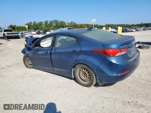 ✅ 2016 Hyundai Elantra SE • VIN: KMHDH4AE4GU649097 • Lot: 85863505. Listed on Copart with Not provided. Free auction sales archive from the USA and detailed vehicle history report at DreamBid. Image 2.
