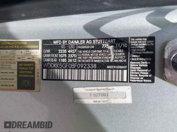 ✅ 2011 Mercedes-Benz E 350 • VIN: WDDKK5GF0BF092338 • Лот: 42559005. Опубликован ранее на IAAI с пробегом 122 205 миль. Бесплатный доступ к архиву аукционных продаж из США и подробный отчёт об истории автомобиля на DreamBid. Изображение 9.