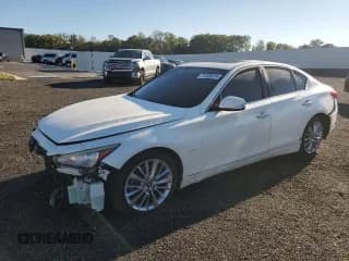 ✅ 2018 Infiniti Q50 Luxe • VIN: JN1EV7AP4JM350076 • Lot: 71728915. Wystawiony na Copart z przebiegiem 108 038 mil. Bezpłatny archiwum sprzedaży aukcyjnych z USA i szczegółowy raport historii pojazdu na DreamBid. Zdjęcie 1.
