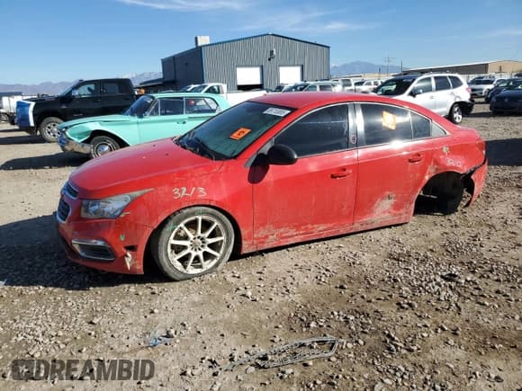✅ 2015 Chevrolet Cruze LS • VIN: 1G1PA5SG6F7164042 • Lot: 89713085. Listed on Copart with Not provided. Free auction sales archive from the USA and detailed vehicle history report at DreamBid. Image 1.