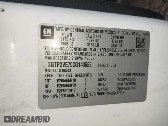 ✅ 2012 GMC Sierra 1500 SLE • VIN: 3GTP2VE79CG149583 • Лот: 43208325. Опубликован ранее на IAAI с пробегом 319 597 миль. Бесплатный доступ к архиву аукционных продаж из США и подробный отчёт об истории автомобиля на DreamBid. Изображение 9.