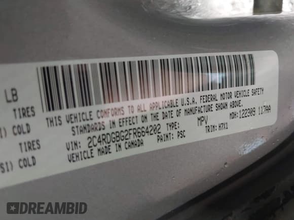 ✅ 2015 Dodge Grand Caravan SE • VIN: 2C4RDGBG2FR664202 • Лот: 43087392. Опубликован ранее на IAAI с пробегом 97 386 миль. Бесплатный доступ к архиву аукционных продаж из США и подробный отчёт об истории автомобиля на DreamBid. Изображение 9.