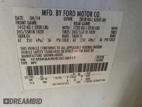 ✅ 2014 Ford Police Interceptor Utility • VIN: 1FM5K8AR0EGC38517 • Lot: 82622485. Wystawiony na Copart z przebiegiem 132 288 mil. Bezpłatny archiwum sprzedaży aukcyjnych z USA i szczegółowy raport historii pojazdu na DreamBid. Zdjęcie 13.