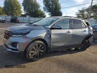 2024 Chevrolet Equinox RS with VIN 3GNAXWEGXRS131667, listed as a Copart auction lot 84860605 with 27,335 mi miles and Salvage title. Bid and sale history available at DreamBid. Image 1.