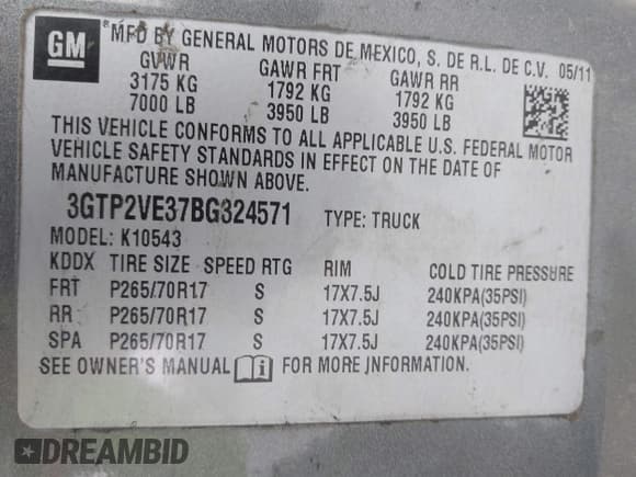 ✅ 2011 GMC Sierra 1500 SLE • VIN: 3GTP2VE37BG324571 • Lot: 43422117. Wystawiony na IAAI z przebiegiem 162 046 mil. Bezpłatny archiwum sprzedaży aukcyjnych z USA i szczegółowy raport historii pojazdu na DreamBid. Zdjęcie 9.
