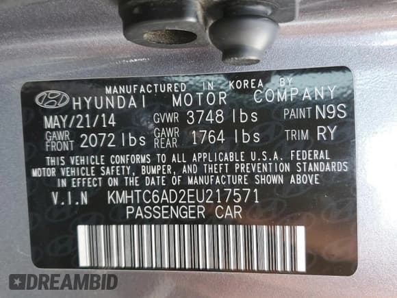 ✅ 2014 Hyundai Veloster • VIN: KMHTC6AD2EU217571 • Lot: 84044224. Listed on Copart with 137,609 mi. Free auction sales archive from the USA and detailed vehicle history report at DreamBid. Image 12.