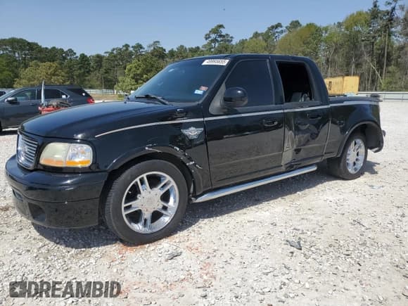 ✅ 2003 Ford F-150 Harley-Davidson • VIN: 1FTRW07383KD62463 • Lot: 49995655. Listed on Copart with 131,683 mi. Free auction sales archive from the USA and detailed vehicle history report at DreamBid. Image 1.