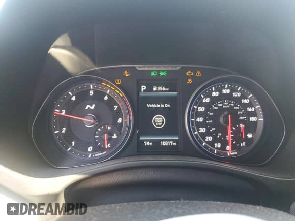 2022 Hyundai Veloster with VIN KMHT36AH1NU014609, listed as a Copart auction lot 47608764 with 10,817 mi miles and . Bid and sale history available at DreamBid. Image 9.