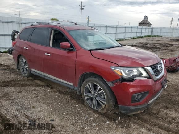 ✅ 2020 Nissan Pathfinder Platinum • VIN: 5N1DR2DM5LC621412 • Lot: 86685845. Listed on Copart with 50,753 mi. Free auction sales archive from the USA and detailed vehicle history report at DreamBid. Image 4.