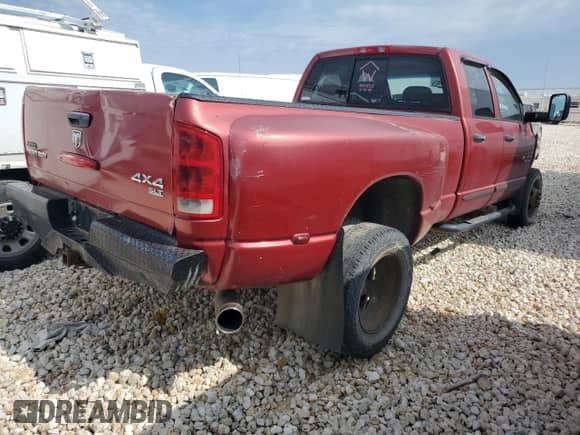 2006 Dodge 3500 SLT z VIN 3D7MX48C46G119473, wystawiony jako Copart lot #55405625 z przebiegiem 341 093 mil mil oraz Szkoda całkowita • Salvage title. Historia ofert i sprzedaży dostępna na DreamBid. Obrazek 3.