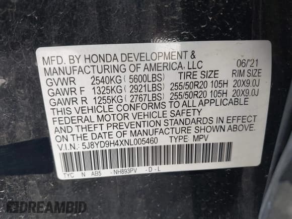 ✅ 2022 Acura MDX Technology • VIN: 5J8YD9H4XNL005460 • Лот: 41727182. Опубликован ранее на IAAI с пробегом 76 566 миль. Бесплатный доступ к архиву аукционных продаж из США и подробный отчёт об истории автомобиля на DreamBid. Изображение 9.