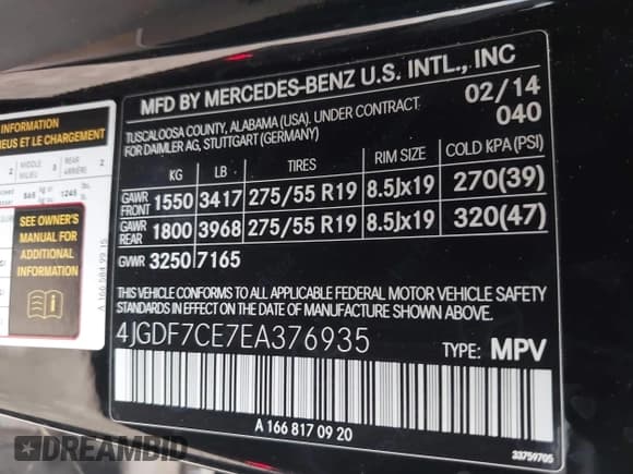 ✅ 2014 Mercedes-Benz GL 450 • VIN: 4JGDF7CE7EA376935 • Lot: 43771291. Wystawiony na IAAI z przebiegiem 128 601 mil. Bezpłatny archiwum sprzedaży aukcyjnych z USA i szczegółowy raport historii pojazdu na DreamBid. Zdjęcie 9.