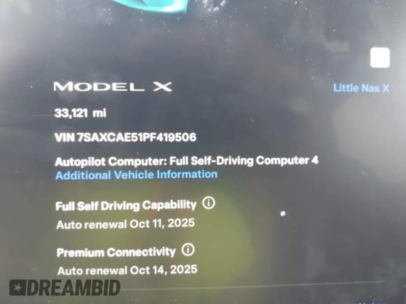 ✅ 2023 Tesla Model X • VIN: 7SAXCAE51PF419506 • Лот: 43276225. Опубликован ранее на IAAI с пробегом 33 121 миль. Бесплатный доступ к архиву аукционных продаж из США и подробный отчёт об истории автомобиля на DreamBid. Изображение 7.