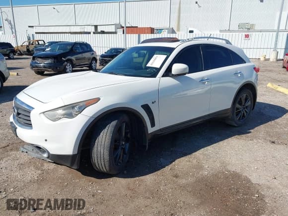 ✅ 2014 Infiniti QX70 • VIN: JN8CS1MW3EM410114 • Лот: 41630859. Опубликован ранее на IAAI с пробегом 190 089 миль. Бесплатный доступ к архиву аукционных продаж из США и подробный отчёт об истории автомобиля на DreamBid. Изображение 2.