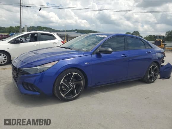 ✅ 2022 Hyundai Elantra N Line • VIN: KMHLR4AF8NU356186 • Lot: 64324275. Listed on Copart with 53,111 mi. Free auction sales archive from the USA and detailed vehicle history report at DreamBid. Image 1.