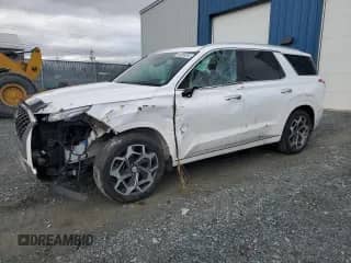 2022 Hyundai Palisade Limited z VIN KM8R5DHE7NU358918, wystawiony jako Copart lot #48280055 z przebiegiem 62 795 mil mil oraz Szkoda całkowita • Salvage title. Historia ofert i sprzedaży dostępna na DreamBid. Obrazek 1.