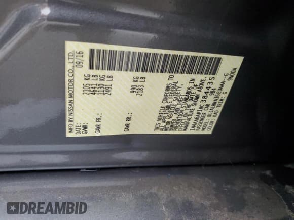 ✅ 2017 Nissan Maxima SL • VIN: 1N4AA6AP1HC384435 • Lot: 86810615. Wystawiony na Copart z przebiegiem 82 104 mil. Bezpłatny archiwum sprzedaży aukcyjnych z USA i szczegółowy raport historii pojazdu na DreamBid. Zdjęcie 12.