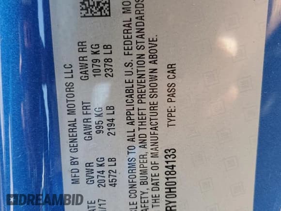 ✅ 2017 Cadillac ATS-V • VIN: 1G6AN1RY0H0184133 • Лот: 81025335. Опубликован ранее на Copart с пробегом 17 336 миль. Бесплатный доступ к архиву аукционных продаж из США и подробный отчёт об истории автомобиля на DreamBid. Изображение 13.