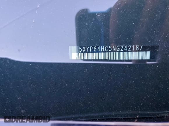 ✅ 2022 Kia Telluride S • VIN: 5XYP64HC5NG242187 • Lot: 94362425. Listed on Copart with Not provided. Free auction sales archive from the USA and detailed vehicle history report at DreamBid. Image 13.