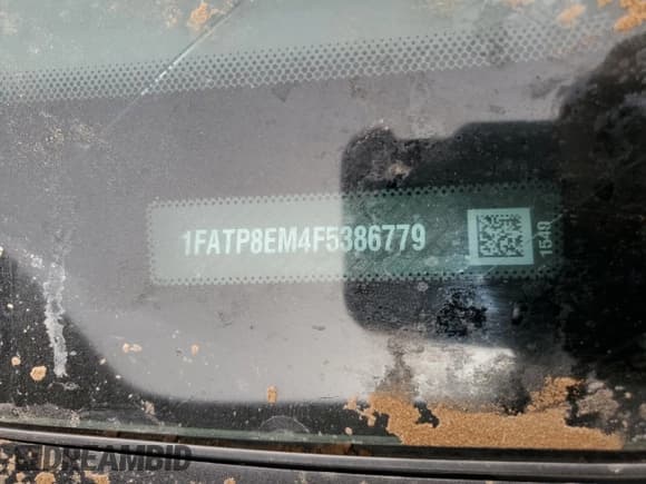 ✅ 2015 Ford Mustang V6 • VIN: 1FATP8EM4F5386779 • Lot: 48425085. Wystawiony na Copart z przebiegiem 143 776 mil. Bezpłatny archiwum sprzedaży aukcyjnych z USA i szczegółowy raport historii pojazdu na DreamBid. Zdjęcie 14.