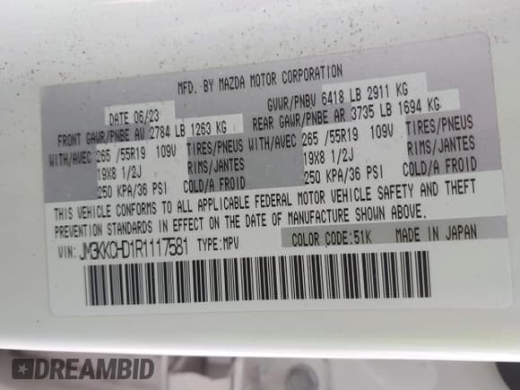 ✅ 2024 Mazda CX-90 Preferred Plus • VIN: JM3KKCHD1R1117581 • Лот: 42484845. Опубликован ранее на IAAI с пробегом 24 710 миль. Бесплатный доступ к архиву аукционных продаж из США и подробный отчёт об истории автомобиля на DreamBid. Изображение 9.