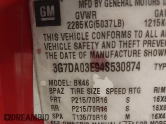 ✅ 2004 Pontiac Aztek • VIN: 3G7DA03E94S530874 • Lot: 41566814. Wystawiony na IAAI z przebiegiem Nie podano. Bezpłatny archiwum sprzedaży aukcyjnych z USA i szczegółowy raport historii pojazdu na DreamBid. Zdjęcie 9.