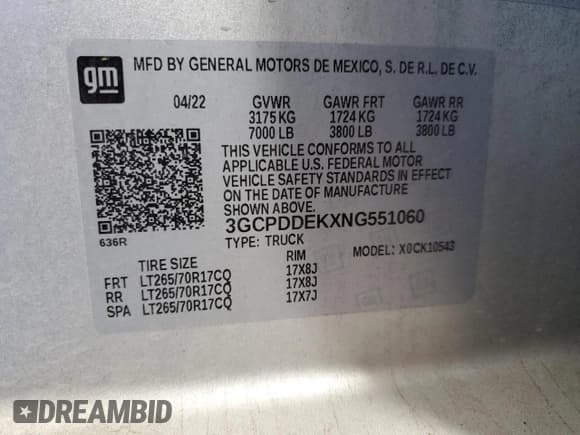 ✅ 2022 Chevrolet Silverado 1500 LT • VIN: 3GCPDDEKXNG551060 • Lot: 90641155. Listed on Copart with 92,657 mi. Free auction sales archive from the USA and detailed vehicle history report at DreamBid. Image 12.