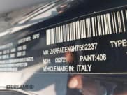 ✅ 2017 Alfa Romeo Giulia Ti • VIN: ZARFAEEN9H7562237 • Lot: 42843384. Listed on IAAI with 51,682 mi. Free auction sales archive from the USA and detailed vehicle history report at DreamBid. Image 9.