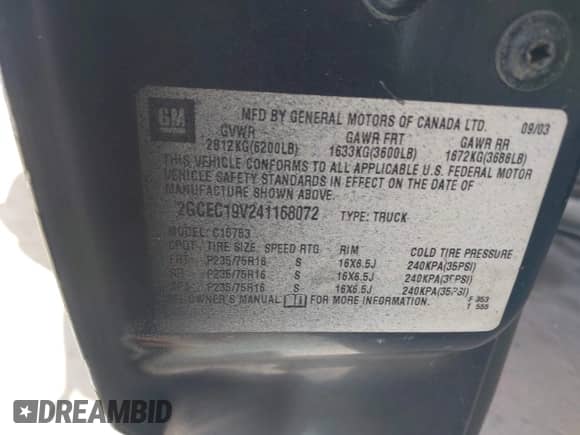 ✅ 2004 Chevrolet Silverado 1500 LS • VIN: 2GCEC19V241168072 • Lot: 43527884. Wystawiony na IAAI z przebiegiem Nie podano mil. Skorzystaj z bezpłatnego archiwum sprzedaży aukcyjnych z USA i zobacz szczegółowy raport historii pojazdu na DreamBid. Zdjęcie 9.