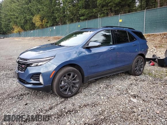 ✅ 2024 Chevrolet Equinox RS • VIN: 3GNAXWEG9RL177615 • Lot: 89739115. Listed on Copart with 31,686 mi. Free auction sales archive from the USA and detailed vehicle history report at DreamBid. Image 1.