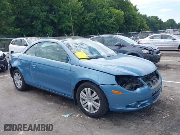 ✅ 2008 Volkswagen Eos Turbo • VIN: WVWBA71F28V049443 • Лот: 42872111. Опубликован ранее на IAAI с пробегом 95 450 миль. Бесплатный доступ к архиву аукционных продаж из США и подробный отчёт об истории автомобиля на DreamBid. Изображение 1.