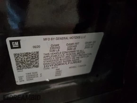 ✅ 2020 Cadillac XT4 AWD Premium Luxury • VIN: 1GYFZDR47LF128163 • Лот: 89654925. Опубликован ранее на Copart с пробегом 53 104 миль. Бесплатный доступ к архиву аукционных продаж из США и подробный отчёт об истории автомобиля на DreamBid. Изображение 13.