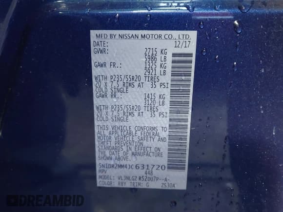 ✅ 2018 Nissan Pathfinder SL • VIN: 5N1DR2MM4JC631720 • Lot: 41742878. Listed on IAAI with 101,653 mi. Free auction sales archive from the USA and detailed vehicle history report at DreamBid. Image 9.