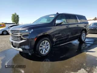 2023 Chevrolet Suburban Premier with VIN 1GNSKFKD9PR362346, listed as a Copart auction lot 81236525 with 61,679 mi miles and Clean title. Bid and sale history available at DreamBid. Image 1.