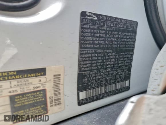 ✅ 2017 Jaguar F-Pace 35t R-Sport • VIN: SADCL2BV1HA495652 • Lot: 95435015. Wystawiony na Copart z przebiegiem 144 884 mil. Bezpłatny archiwum sprzedaży aukcyjnych z USA i szczegółowy raport historii pojazdu na DreamBid. Zdjęcie 14.