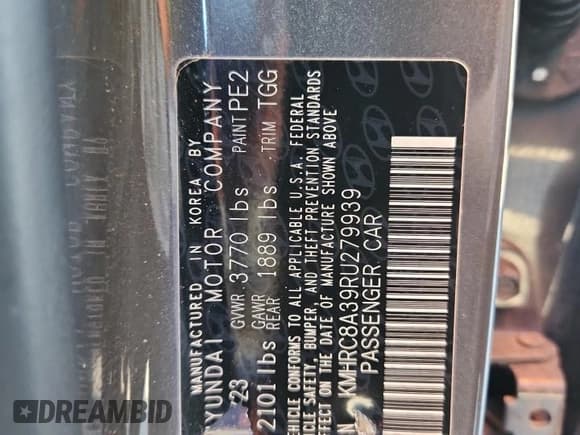 ✅ 2024 Hyundai Venue SEL • VIN: KMHRC8A39RU279939 • Lot: 90418435. Wystawiony na Copart z przebiegiem 47 085 mil. Bezpłatny archiwum sprzedaży aukcyjnych z USA i szczegółowy raport historii pojazdu na DreamBid. Zdjęcie 13.