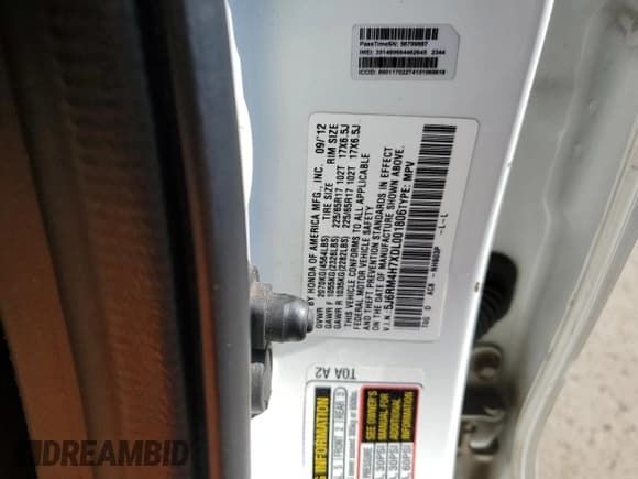 ✅ 2013 Honda CR-V EX-L • VIN: 5J6RM4H7XDL001806 • Lot: 71862085. Wystawiony na Copart z przebiegiem 170 513 mil. Bezpłatny archiwum sprzedaży aukcyjnych z USA i szczegółowy raport historii pojazdu na DreamBid. Zdjęcie 12.