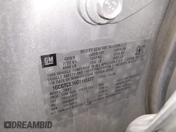 ✅ 2016 Chevrolet Colorado 4WD LT • VIN: 1GCGTCE36G1193477 • Лот: 42951549. Опубликован ранее на IAAI с пробегом 113 867 миль. Бесплатный доступ к архиву аукционных продаж из США и подробный отчёт об истории автомобиля на DreamBid. Изображение 9.