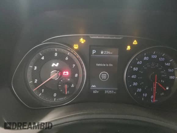 2022 Hyundai Veloster с VIN KMHT36AH2NU013257, выставлен на аукционе Copart как лот 78033464 с пробегом 37 257 миль миль и Списание • Salvage title. История ставок и продаж доступна на DreamBid. Изображение 9.